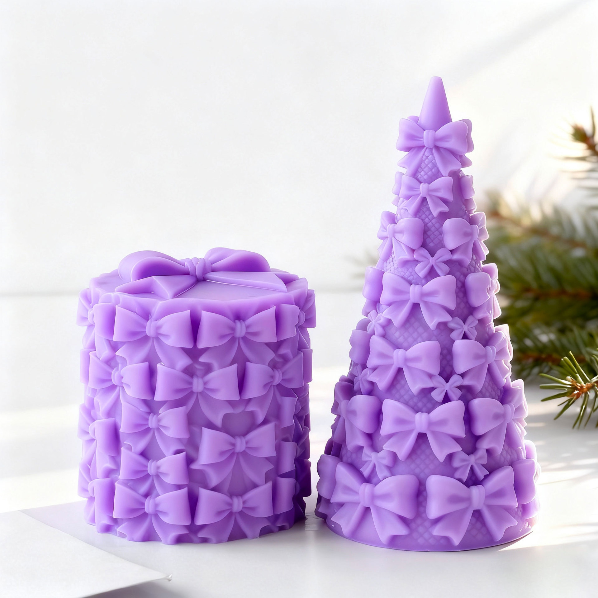 Candle Supplies Shop - 3D 蝶ネクタイ クリスマスツリー ギフトボックス シリコーン型 DIY