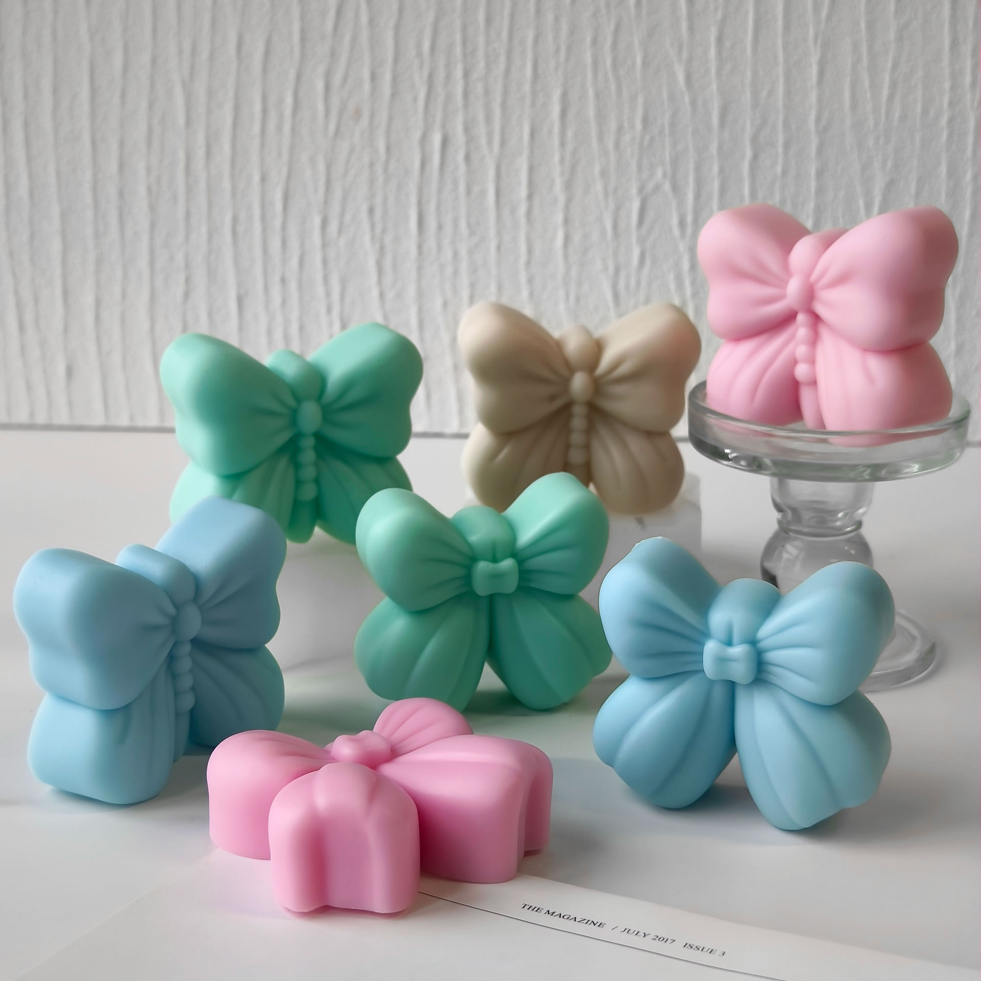 Candle Supplies Shop - 蝶の香りのキャンドル石膏オーナメントモールド手作り石鹸ソイワックスキャンドル作成用品DIY蝶ネクタイシリコンモールド