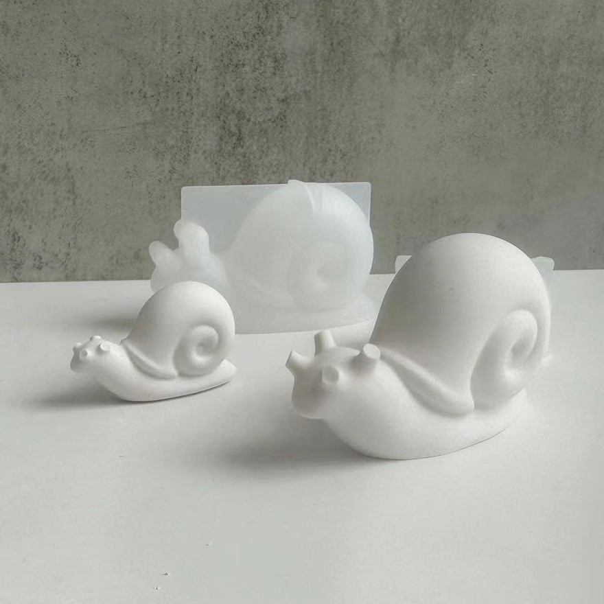 Candle Supplies Shop - カタツムリ動物シリコーン型 DIY アロマキャンドル石鹸石膏キャスト樹脂型家の装飾アーティファクトキャンドル作成用品