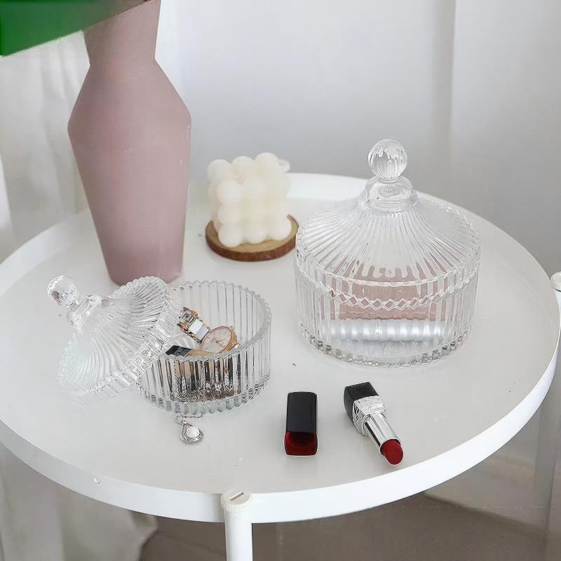 Candle Supplies Glass Jars - 透明キャンドルガラス瓶蓋付きユルトガラス瓶ウェディングキャンディージャーワックスジャーガラス製品ホームアクセサリーデコレーションガーデン