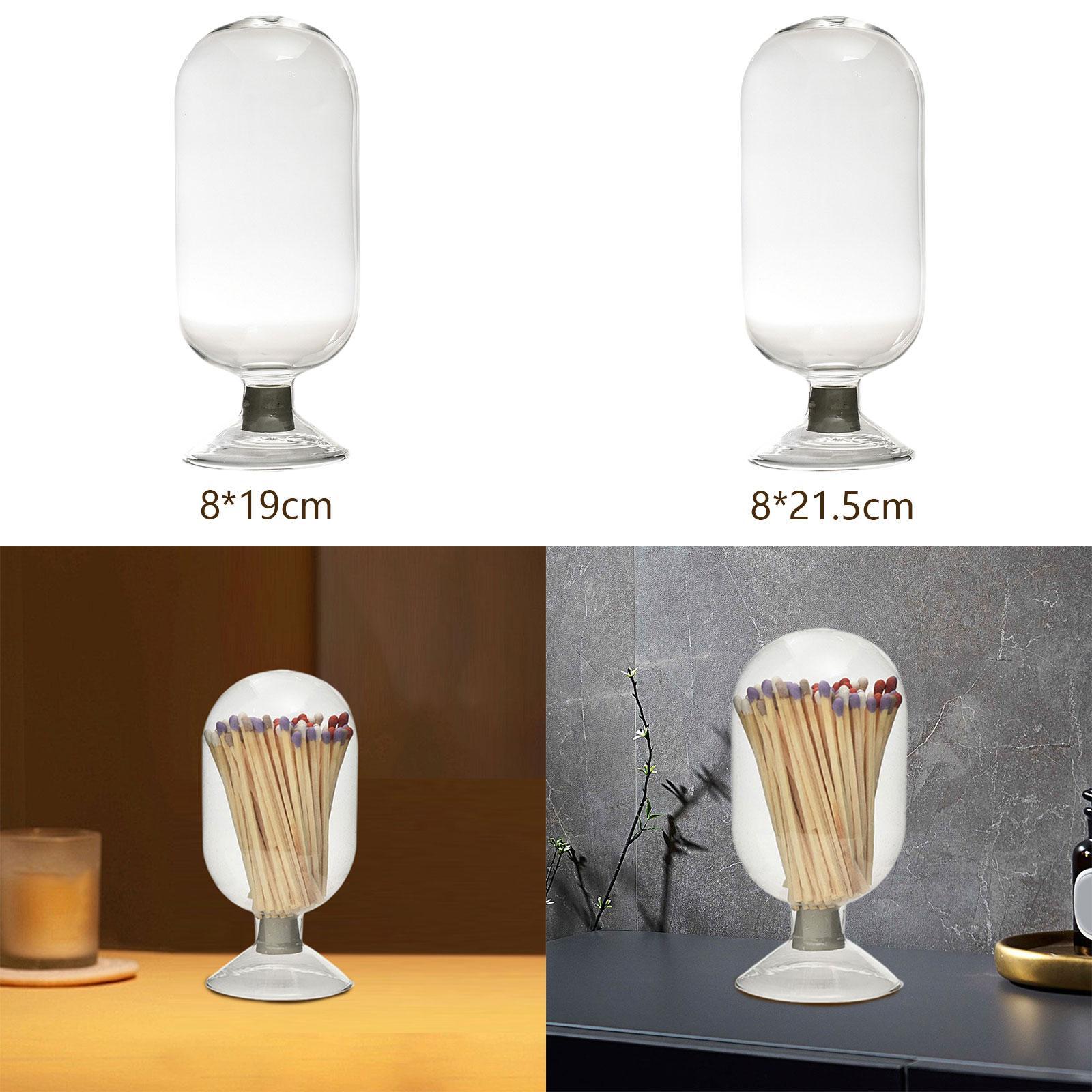 Candle Supplies Glass Jars - 1個の収納瓶は収納ボトルと一致します多機能キャンドル用品収納容器ベッドの横の寝室用の小さなガラス瓶