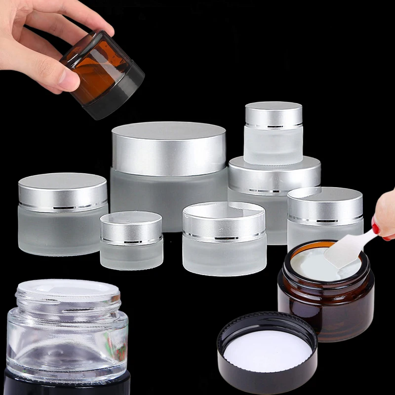 5 個 5 グラム-100 グラムミニアンバーラウンドガラス - Candle Supplies Glass Jars のレビューと価格