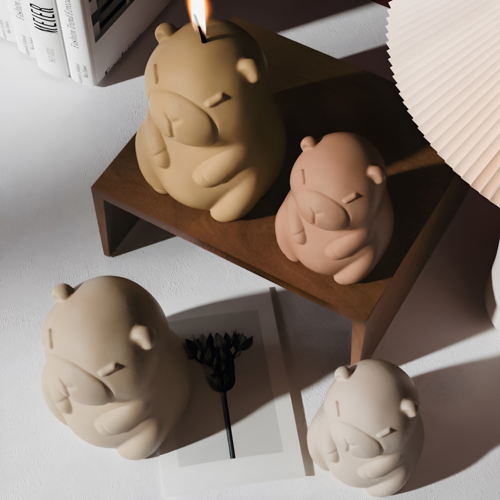 立ちカピバラ香りキャンドルシリコーン型 3D 動物樹脂石膏作 - Candle Supplies Shop のレビューと価格