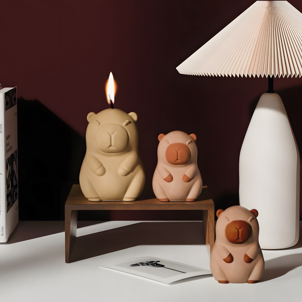立ちカピバラ香りキャンドルシリコーン型 3D 動物樹脂石膏作 - Candle Supplies Shop のレビューと価格
