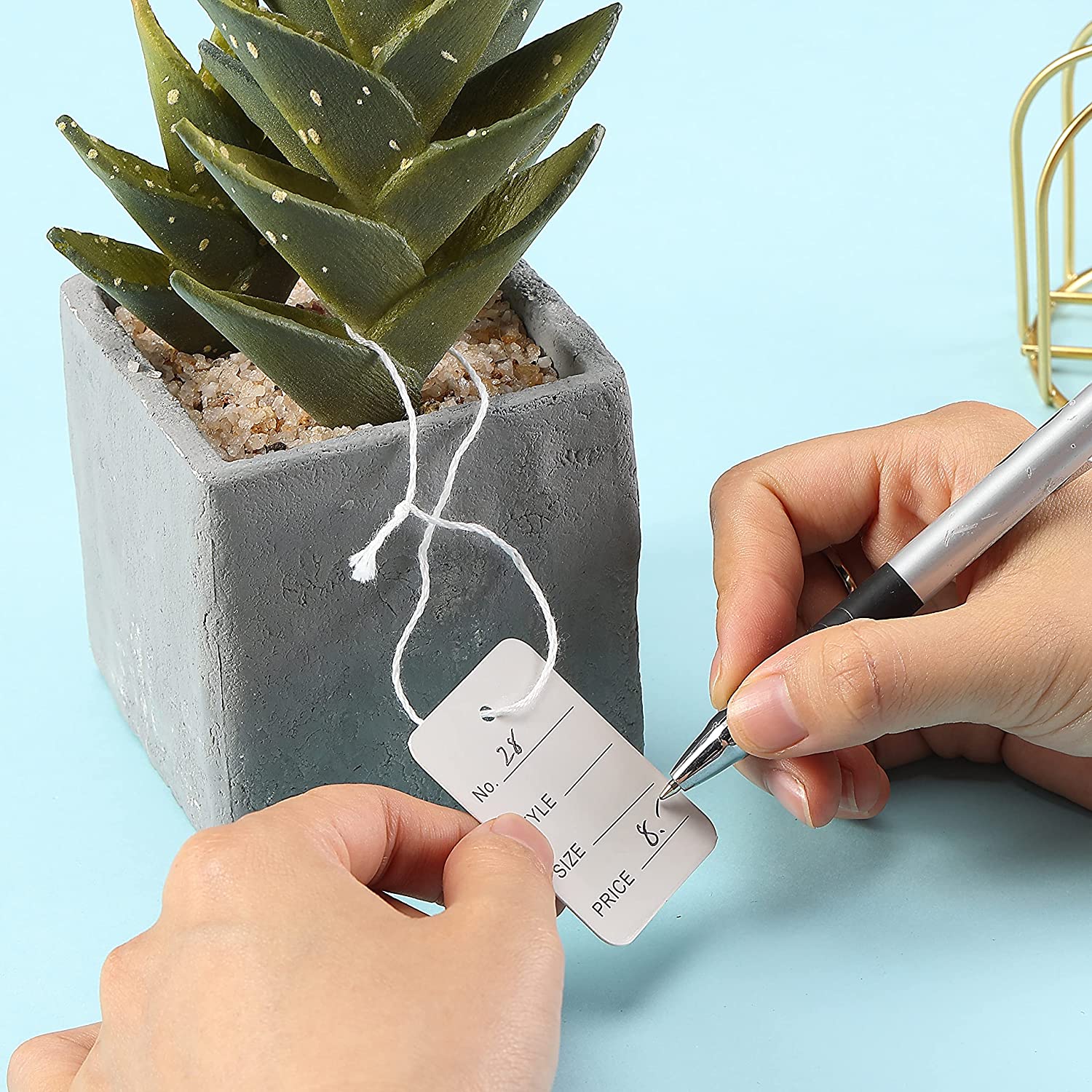 100 ピース/ロット 3.5 × 5 センチメートル値札ク - Kraft Hang Tag のレビューと価格