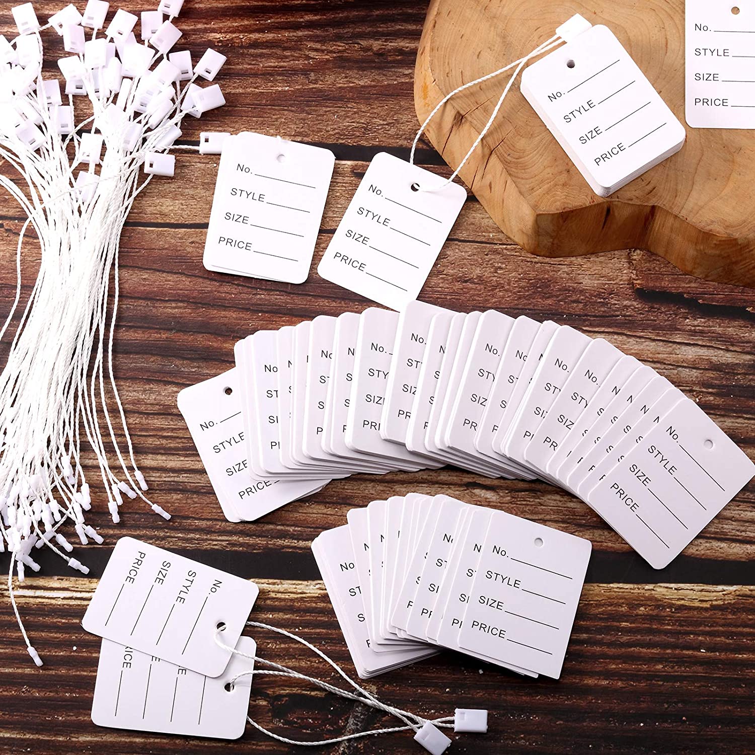 100 ピース/ロット 3.5 × 5 センチメートル値札ク - Kraft Hang Tag のレビューと価格