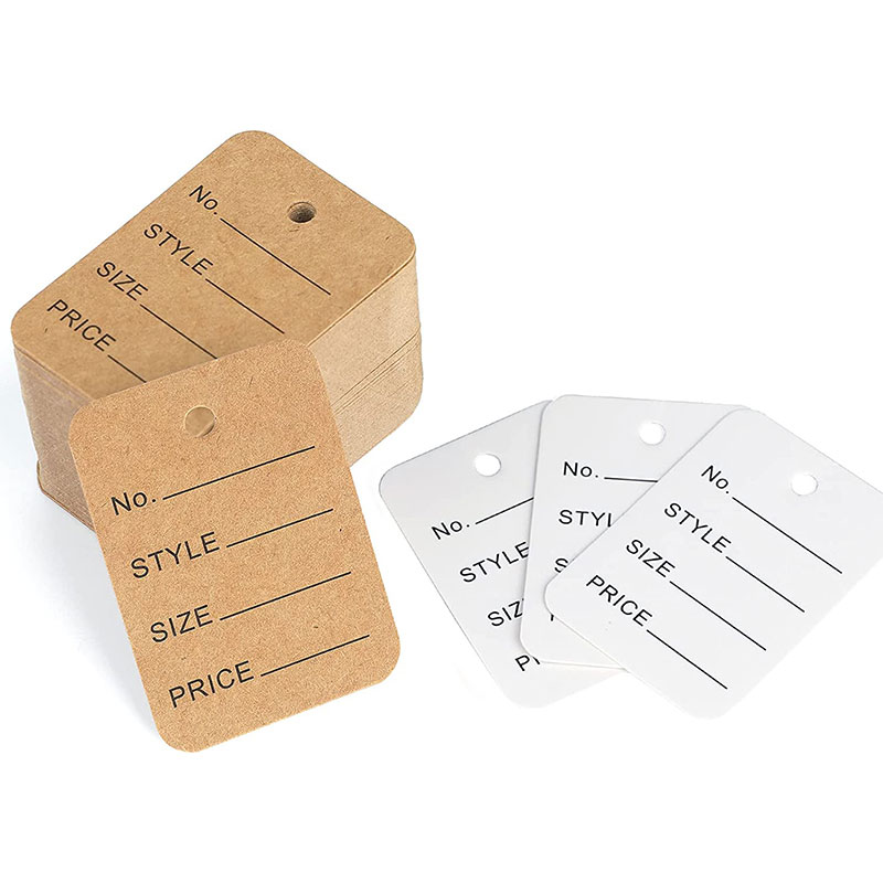 100 ピース/ロット 3.5 × 5 センチメートル値札ク - Kraft Hang Tag のレビューと価格