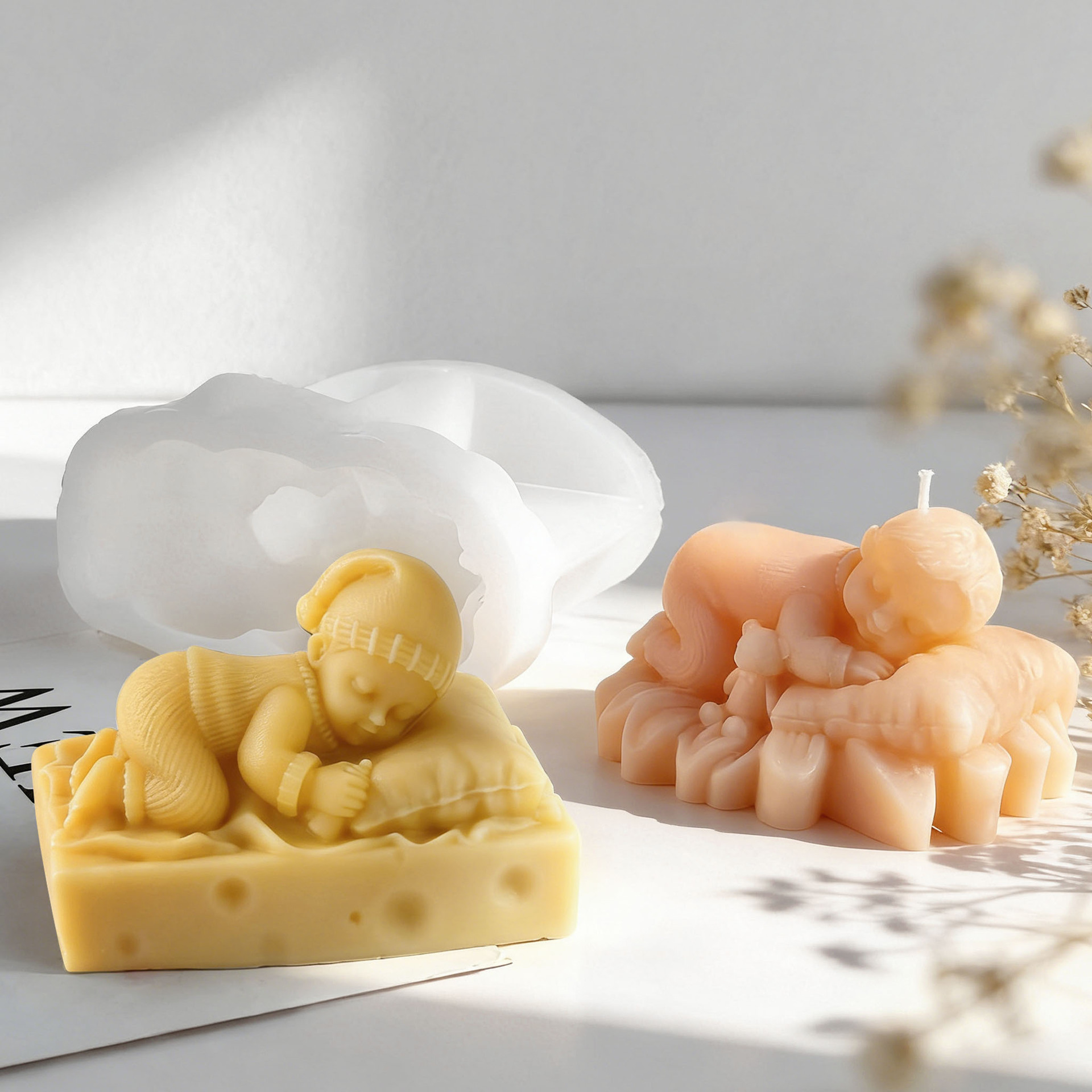 DIY 睡眠中の赤ちゃんシリコンキャンドル型 手作りアロマ石 - Candle Supplies Shop のレビューと価格