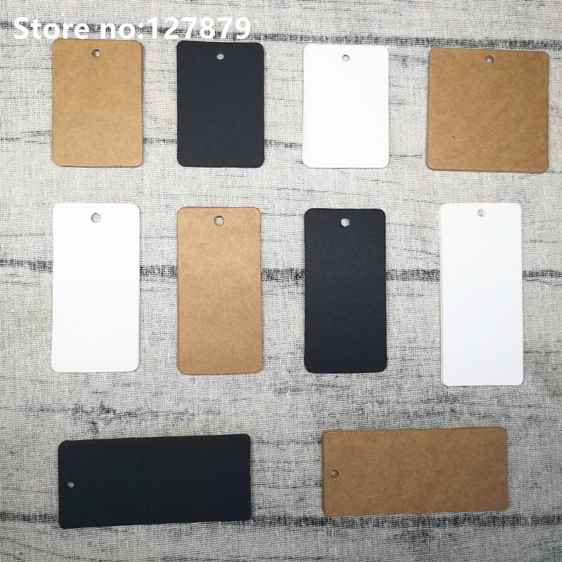 100枚入り 多種サイズ クラフト紙ラベル DIYクラフト用 - Kraft Hang Tag のレビューと価格