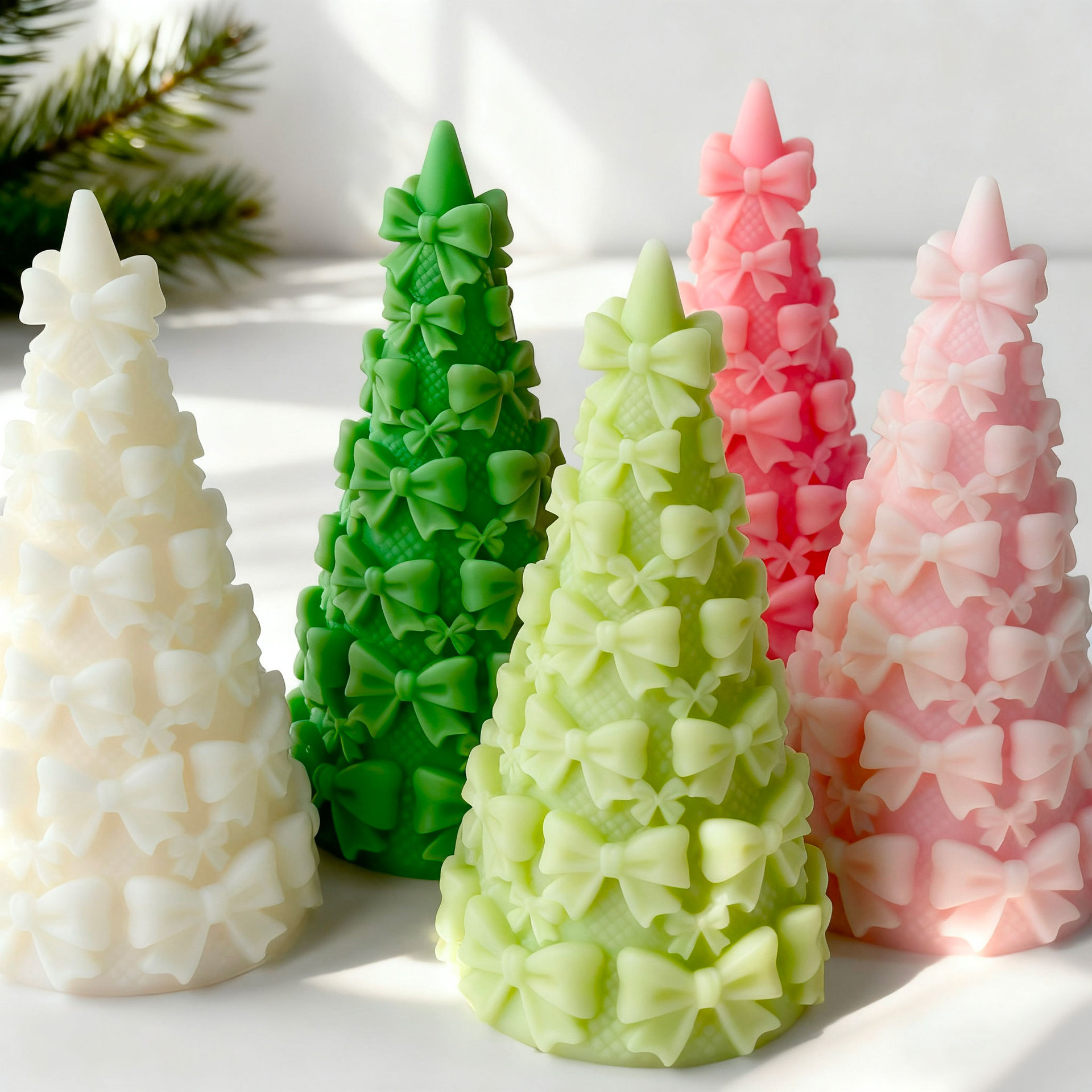 3D 蝶ネクタイ クリスマスツリー ギフトボックス シリコー - Candle Supplies Shop のレビューと価格