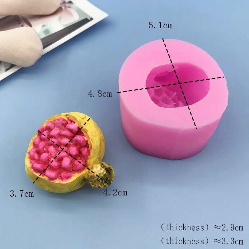 DIY 3Dフルーツシリーズシリコンモールド、ザクロ栗フォン - Candle Supplies Shop のレビューと価格