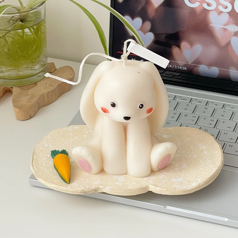 ウサギの形をしたシリコンキャンドル型,かわいい3Dウサギ,動 - Candle Supplies Shop のレビューと価格