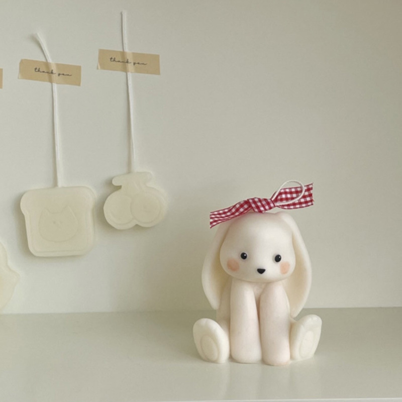 ウサギの形をしたシリコンキャンドル型,かわいい3Dウサギ,動 - Candle Supplies Shop のレビューと価格
