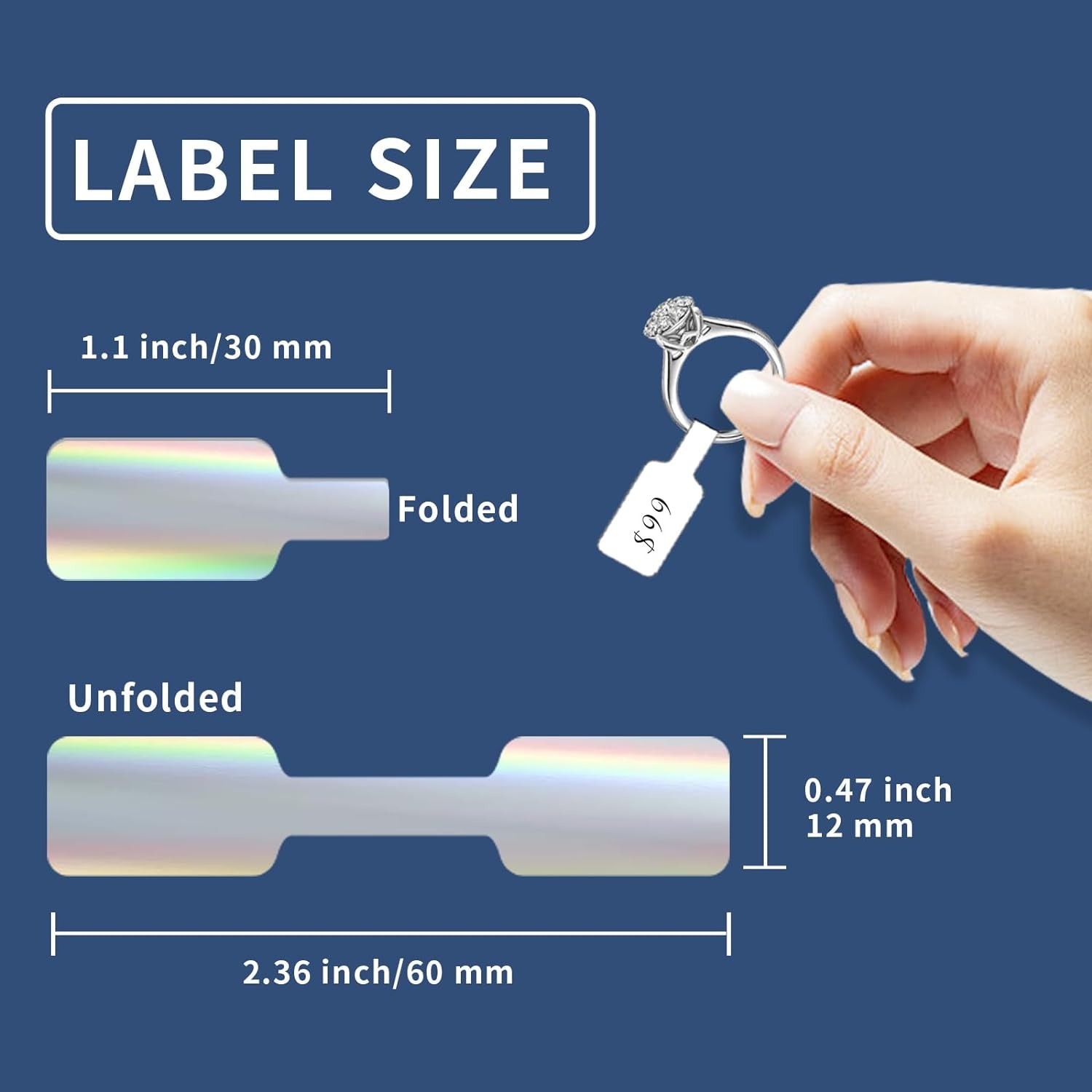 500 ピース/ロール白紙値札ステッカージュエリーラベルリン - Kraft Hang Tag のレビューと価格