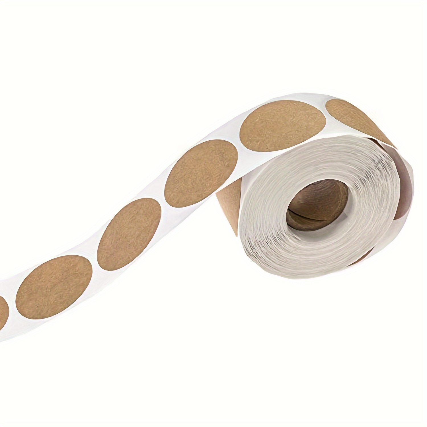 1-5 ロール 2.5 センチメートルクラフトラウンド自己粘 - Kraft Hang Tag のレビューと価格