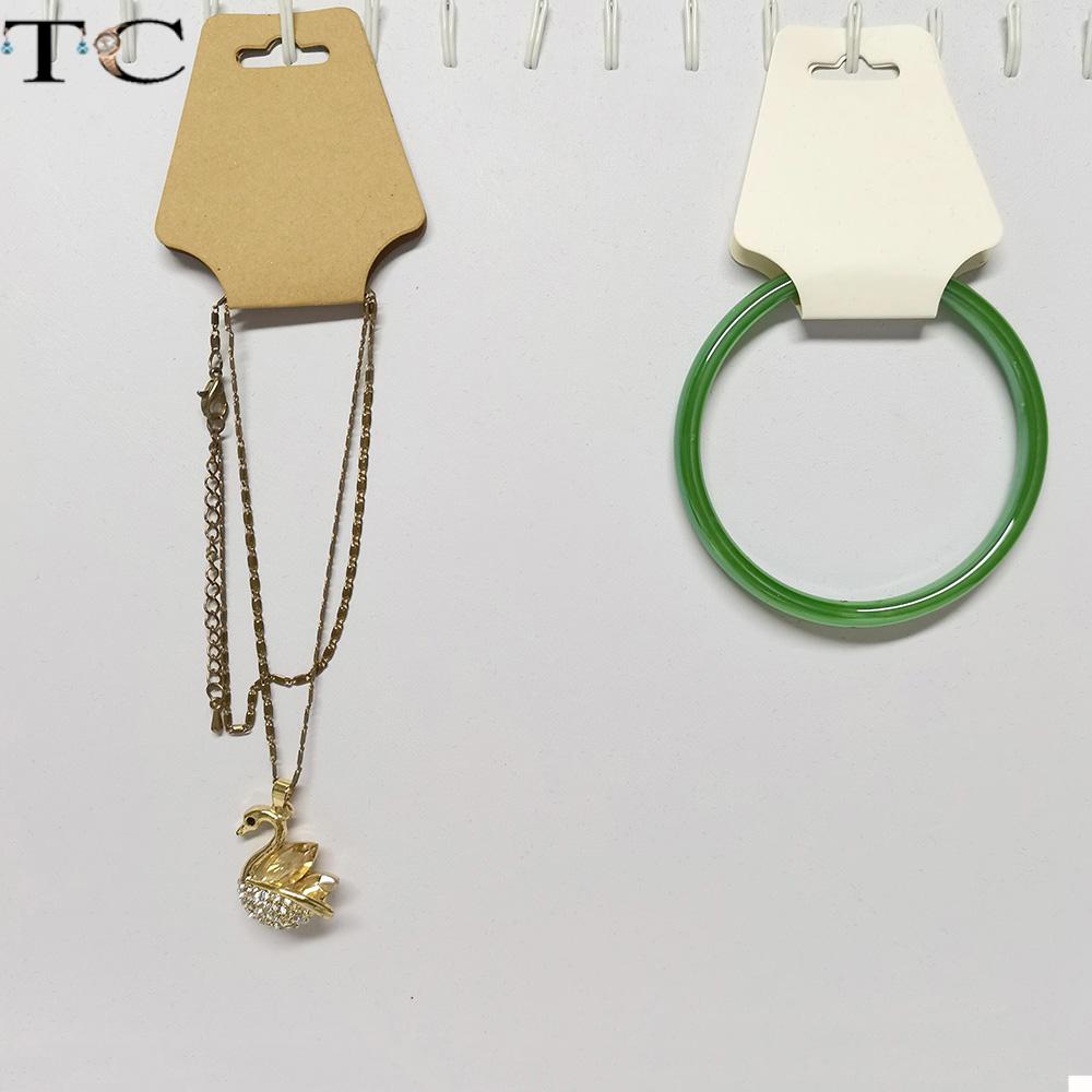 クラフト紙のイヤースタッド,ジュエリー表示,カード,ネックレ - Kraft Hang Tag のレビューと価格