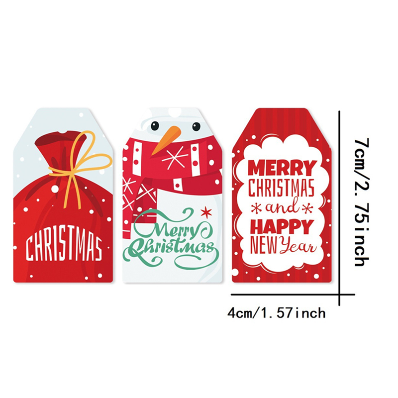50枚入り クリスマス ペーパー ギフトタグ サンタクロース - Kraft Hang Tag のレビューと価格