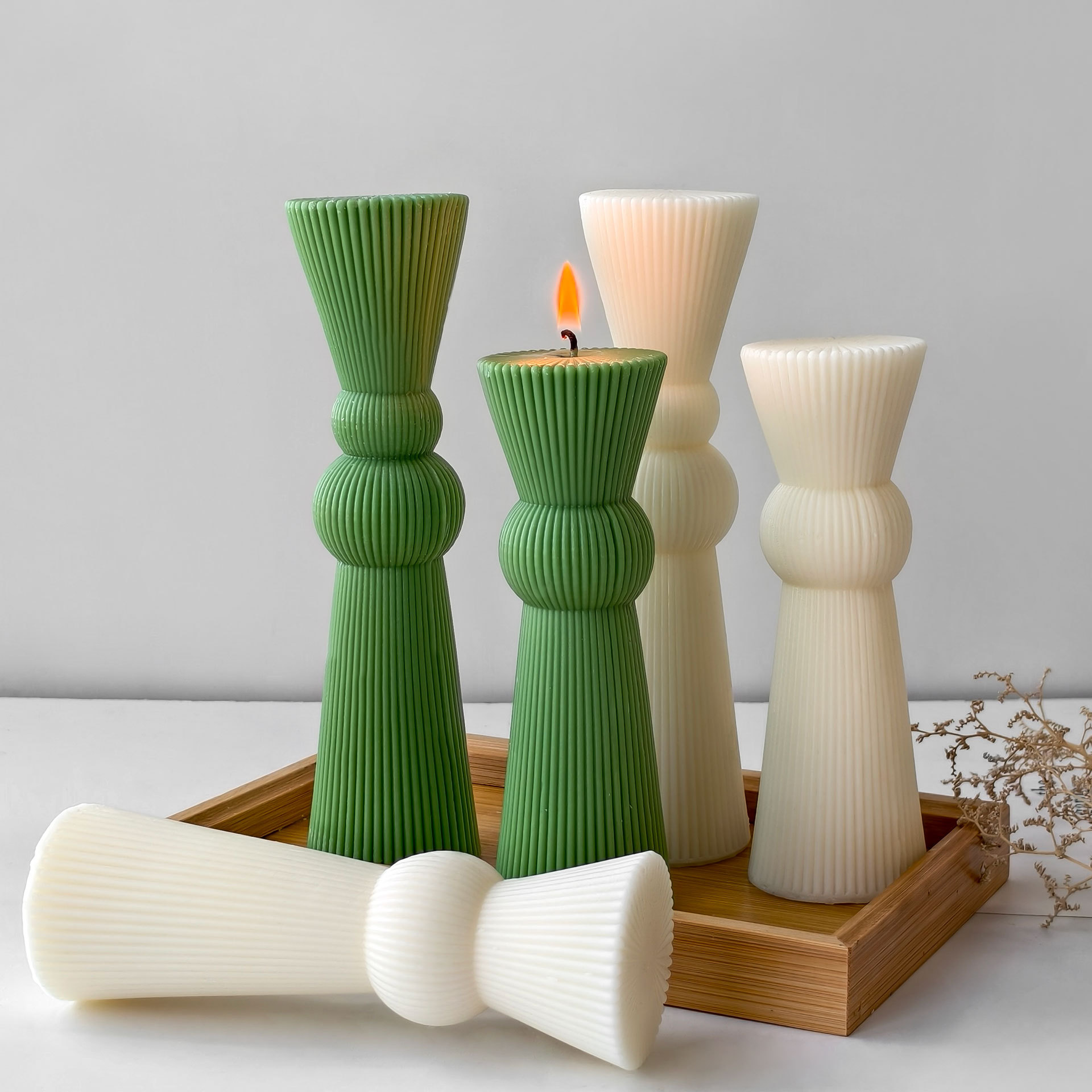 DIY ロングロッドストライプ柱キャンドルモールド手作りシリ - Candle Supplies Shop のレビューと価格