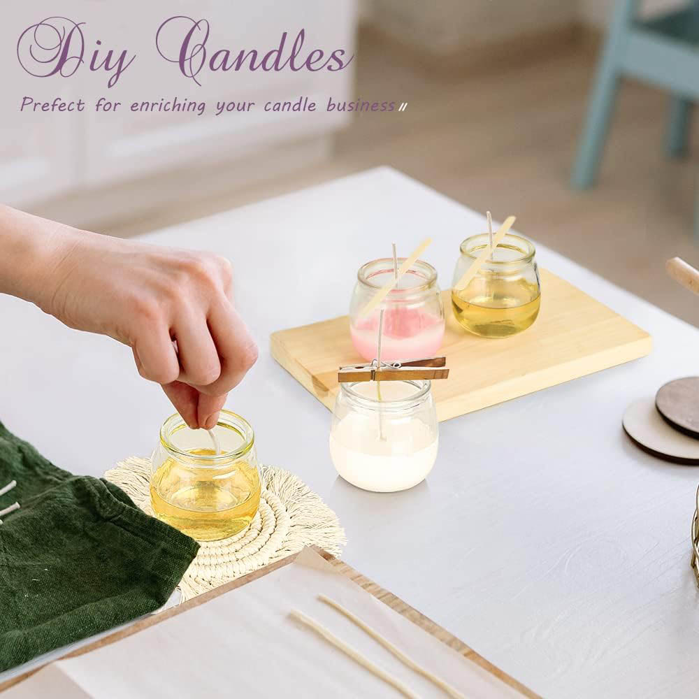 200ml空キャンドルジャー（7オンス）、コルク蓋付き小型ガ - Candle Supplies Glass Jars のレビューと価格