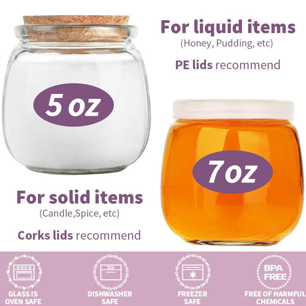 200ml空キャンドルジャー（7オンス）、コルク蓋付き小型ガ - Candle Supplies Glass Jars のレビューと価格
